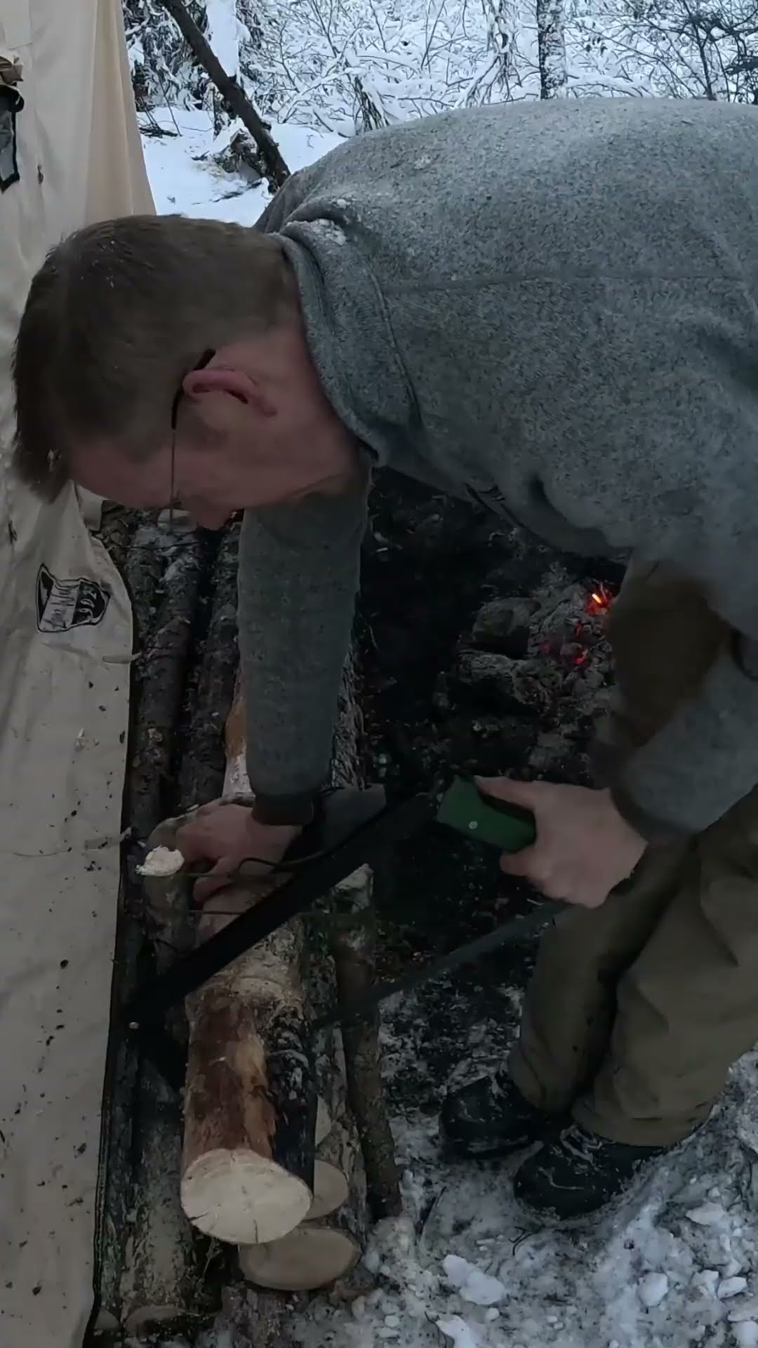 Building a Bushcraft Hot Tent in Alaska  #outdoorsurvival #camping #bushcraftadventure  #outdoorsy