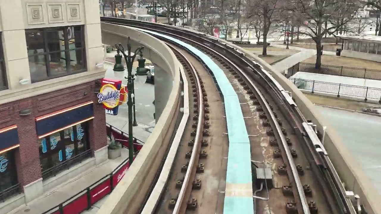 Full Loop: Riding the Entire Detroit People Mover Track POV | Downtown Detroit 4K