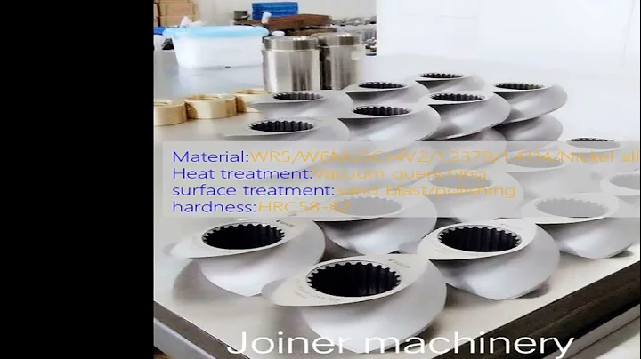 TEX54 Extruder Screw Elements , Twin Screw Extrusion Machine Parts HRC58 - 62 Hardness