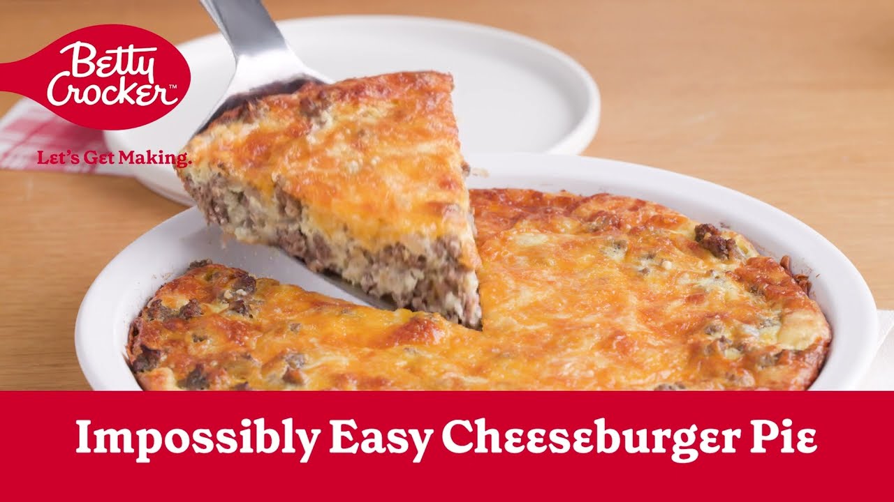 Impossibly Easy Cheeseburger Pie Betty Crocker YouTube Impossibly Easy Cheeseburger Pie Betty Crocker YouTube