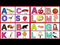 Learn English alphabet with pictures A for apple B for ball #phonicsong #alphabet #abcd #english