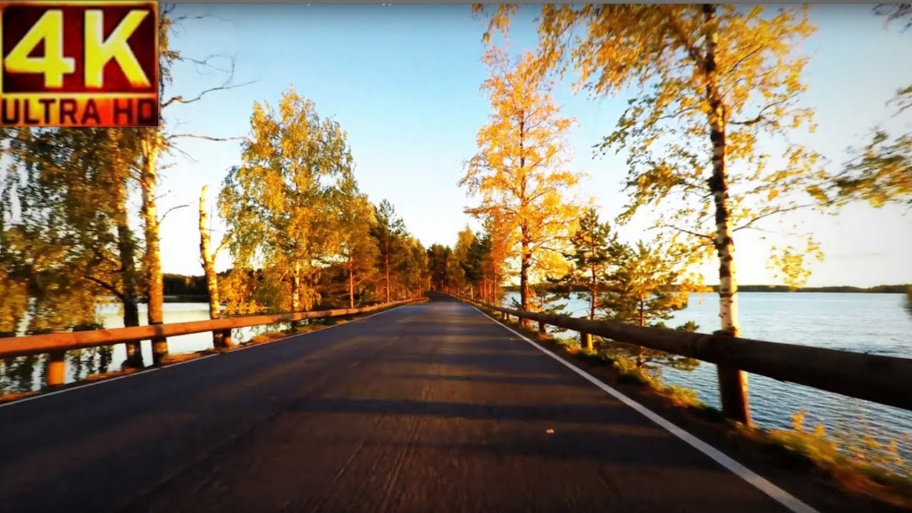 Punkaharjun Harjutie  - Vuosisadan tie 4K  Autumn colors brilliance Finland