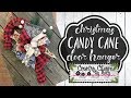 Buffalo Check Candy Cane Door Hanger | Christmas DIY | Dollar Tree Wreath Form Buffalo Check Candy Cane Door Hanger | Christmas DIY | Dollar Tree Wreath Form