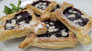 картинка: СУПЕР ИДЕЯ из слоёного теста! Всего 3 ингредиента — а вкус просто БОМБА! 🥐🍌