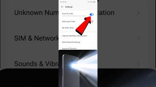 Call Flash Light Alerts Kaise🤔 On KareFlash On Call Settings #flashoncall 💯%😱