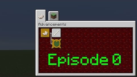 Minecraft Custom Advancements Tutorial E0: Setting up!