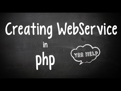 Write a webservice in php