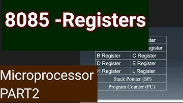 Microprocessor lecture series-2||8085  Registers|| Malayalam explanation