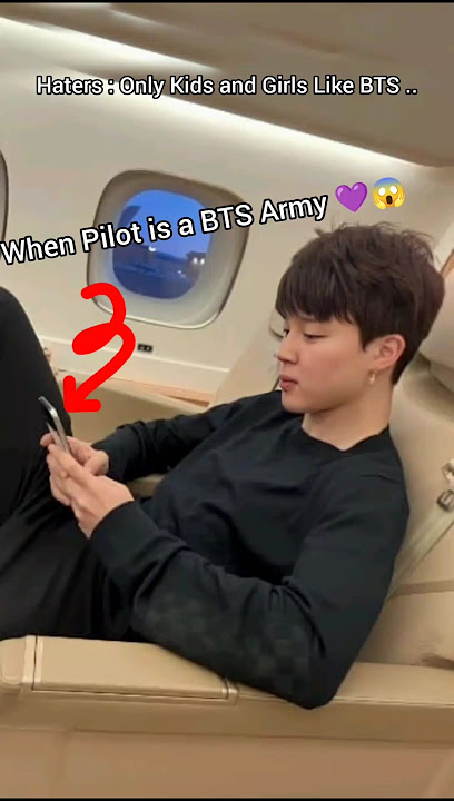 When Your Pilot is BTS Army Too 💜🤩 #bts #shorts #jimin #fypviralシ