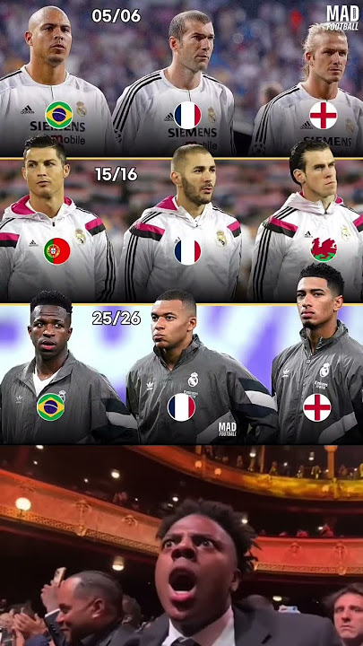 ⚪️ Real Madrid’s Star Trios — 20 Years of Galáctico Evolution 🔥👑⚽️#viral#soccer #football #shorts