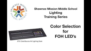 Color Selection for LED lights using the ColorSource AV console