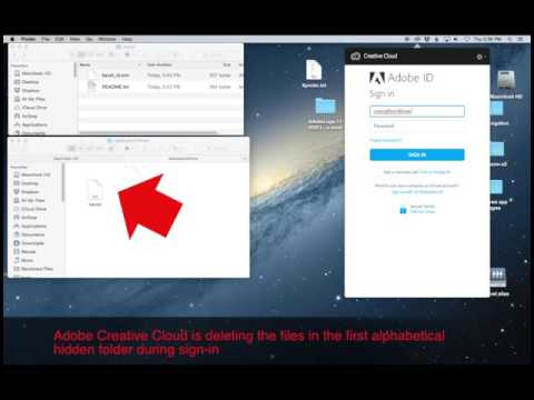 Adobe Creative Cloud Deleting files on Sign In