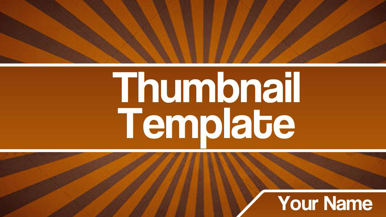 Thumbnail Template by GraphicArts - YouTube