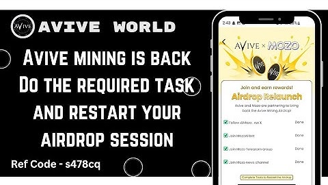 Avive World Airdrop Relaunch | Avive World x Mozo AI | Avive Mining Is Back