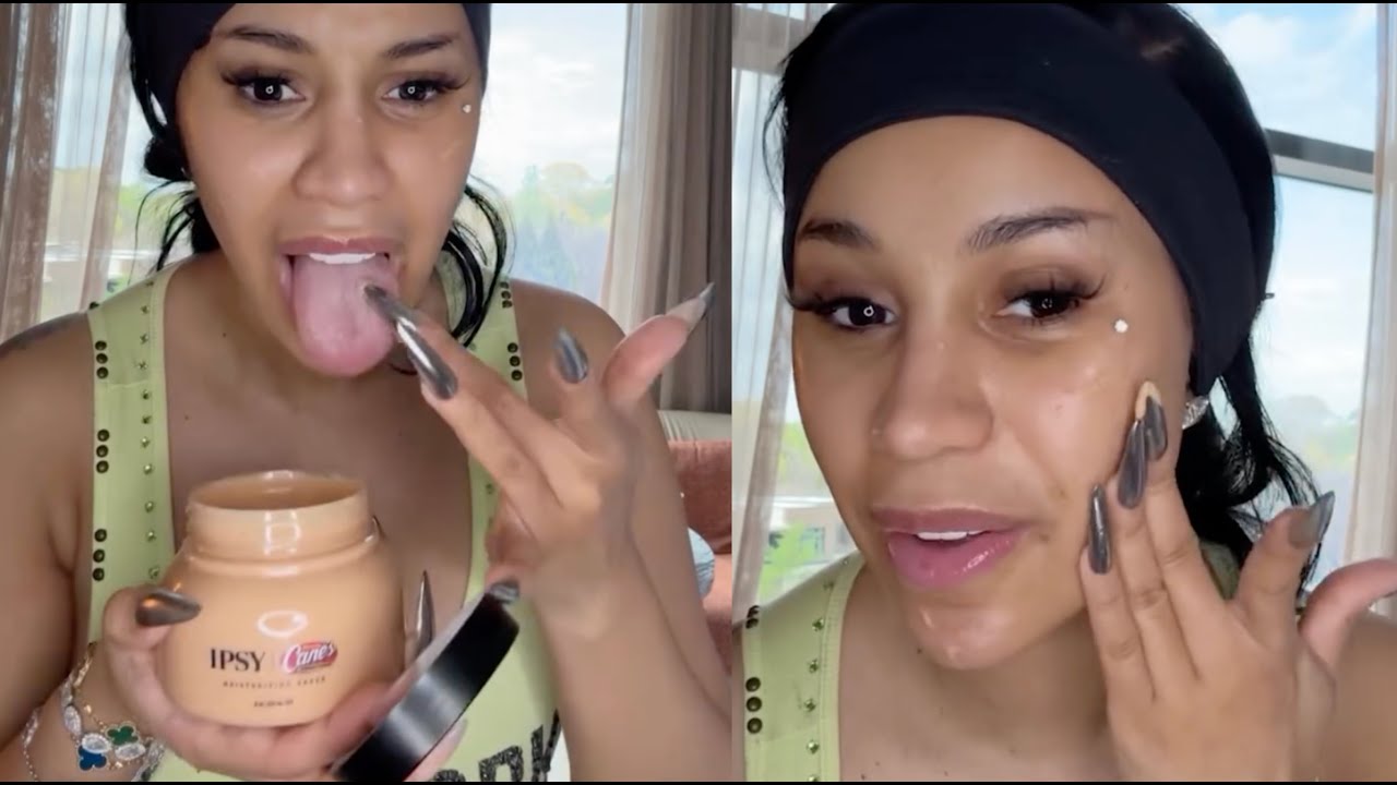 “Smells Like Chicken” Cardi B Using Honey Mustard Sauce On Her Skin Like Body Lotion