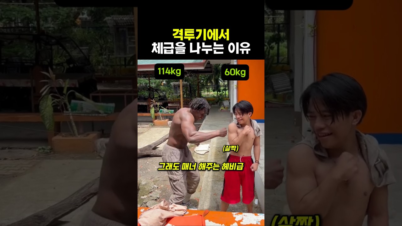 격투기에서 체급을 나누는 이유 #격투기 #복싱
