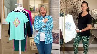 Sport Savvy Graphic Printed Jersey Crew Neck Tee on QVC