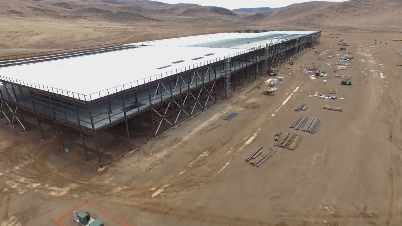 Tesla's Gigafactory: Drone's Eye View of the Massive Battery Factory