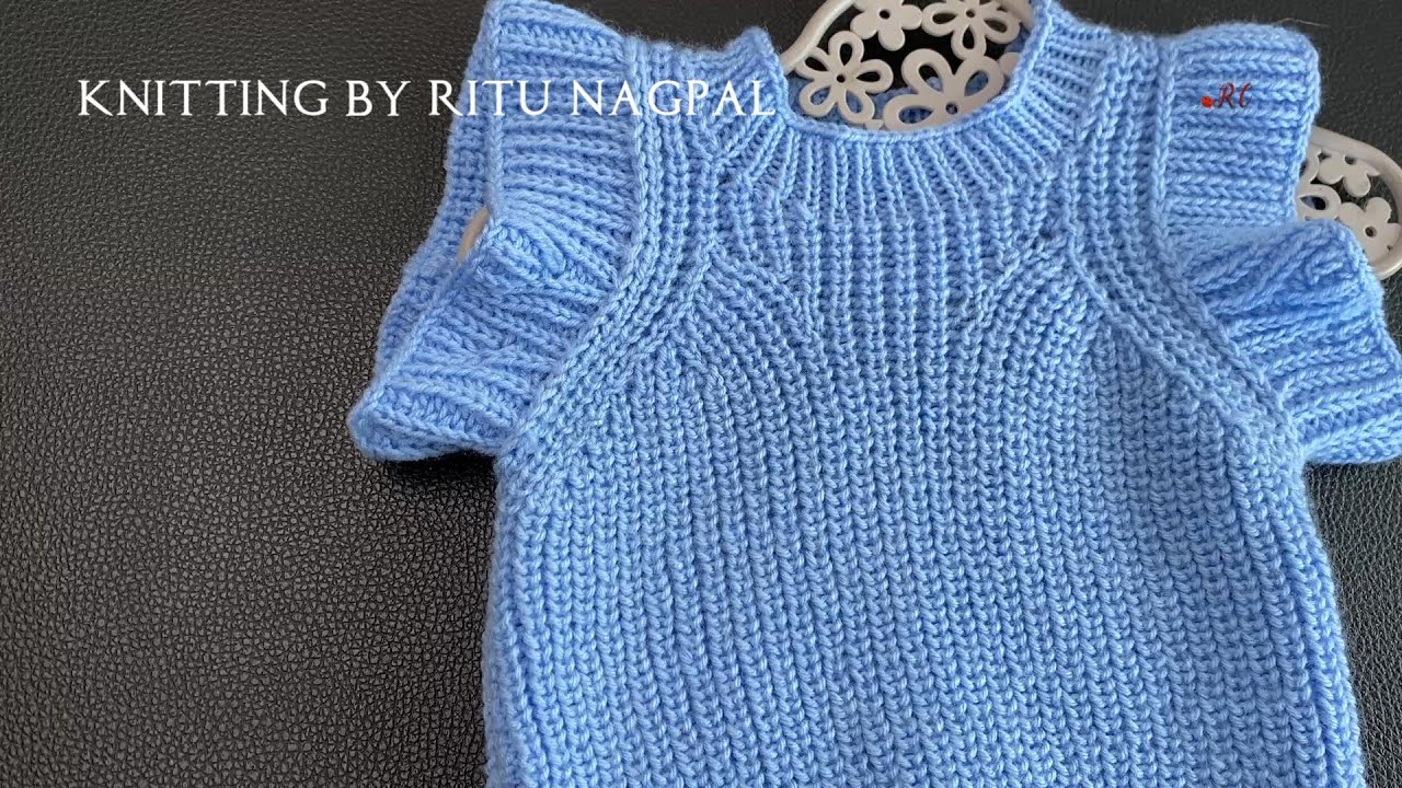 Knitting Cute Baby Half Sweater || बच्चे के स्वेटर की बुनाई का आसान विडियो | baby yarn knitting ritu