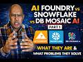 AI Foundry vs Snowflake Cortex AI vs DB Mosaic AI (Part 1): What They Are &amp; What Problems They Solve