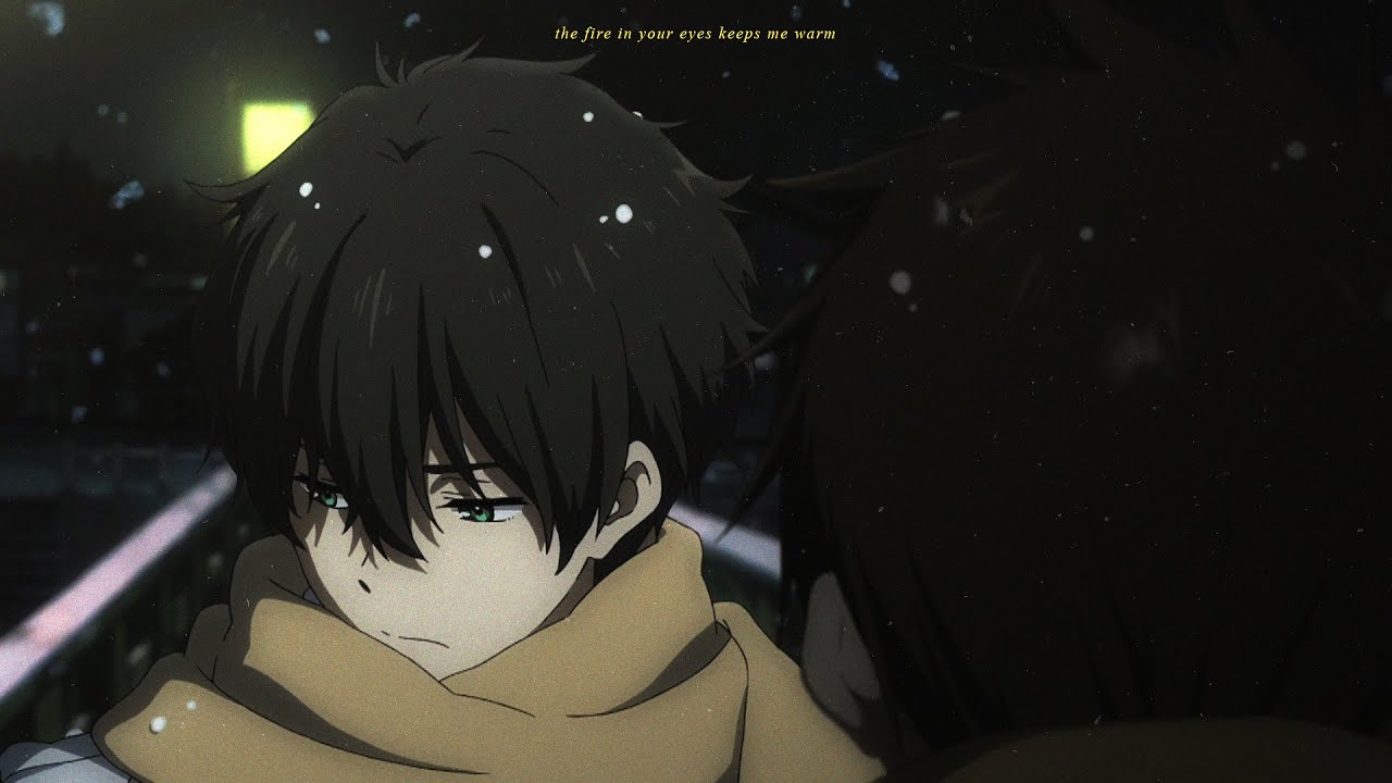 Powfu - the fire in your eyes keeps me warm (ft. sleep.ing) (Lyrics)