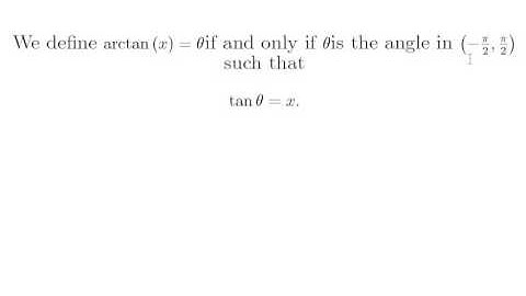 A short introduction to the arctan function
