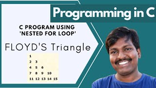 C program To Print Floyd's Triangle || example for nested for loops || C Language in Telugu