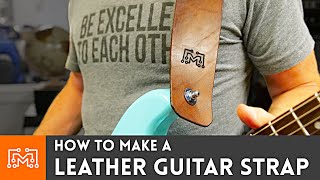 Making a Leather Guitar Strap // Leatherworking | I Like To Make Stuff