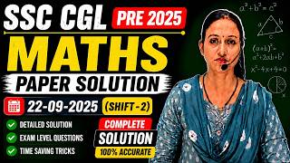 SSC CGL PRE 2025| Maths previous year paper solution with best approach | By Vandana Yadav |
