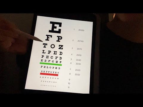asmr eye exams (charts, colourblind test)