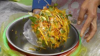 Vietnamese Street Food - Banh Trang Tron Summer Roll Ho Chi Minh City Vietnam