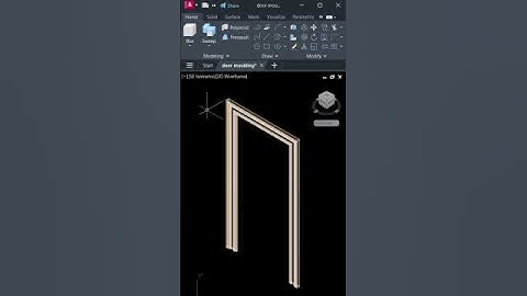 Door Mouldings In AutoCAD #shorts #autocad #3dmodeling #cad #3d #designgorhythm