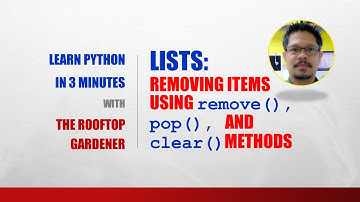 Python For Beginners in 3 Minutes | Lists: Removing Items Using remove(), pop(), and clear() Methods