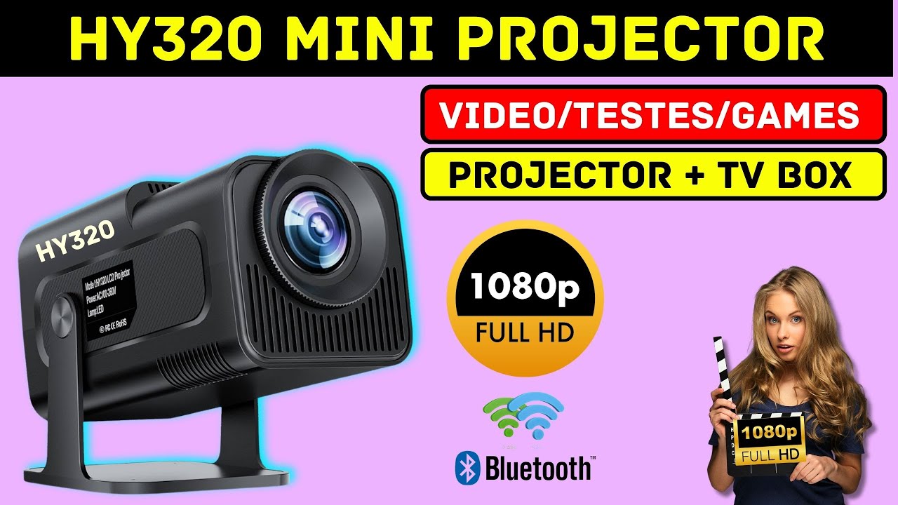 HY320 MINI PROJETOR PORTATIL FHD 1080P - Análise Completa, configuração