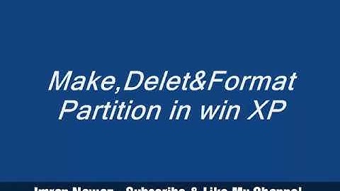 Computer Hardware Course in Urdu (Make & Delete Partition in Win XP) - Lesson 16