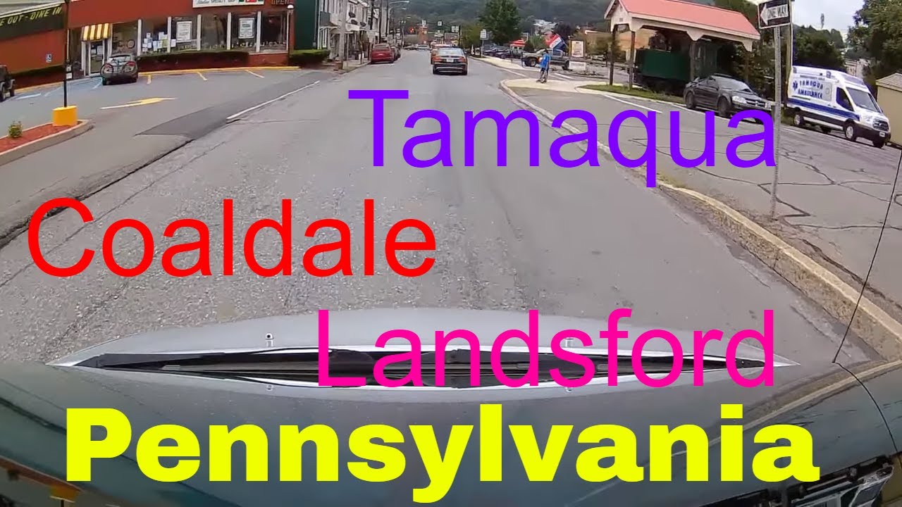 Driving downtown Tamaqua Coaldale Lansford Pennsylvania USA