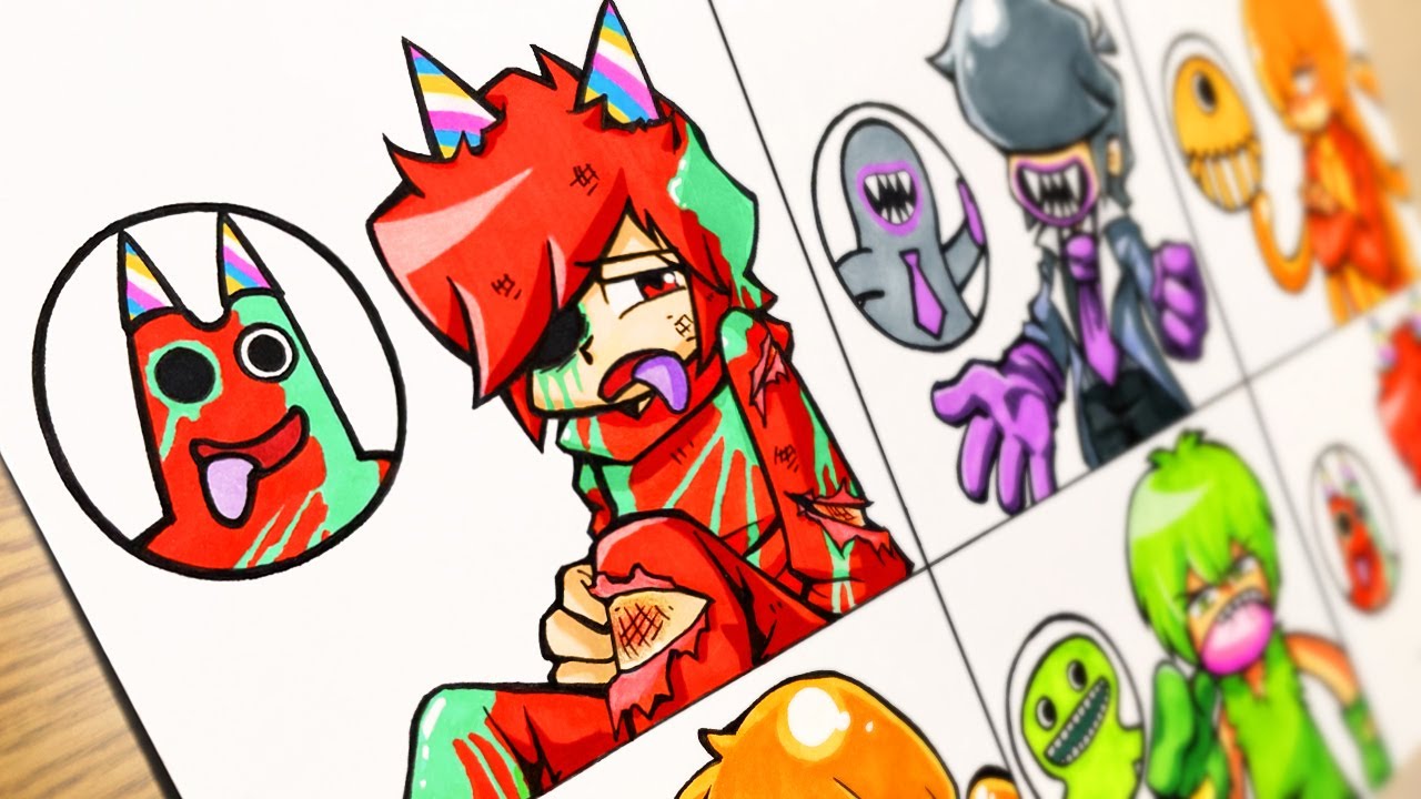 Drawing Monsters But Human [Garten Of Banban 7] #02 : Humanized Banban ...