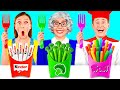 Me vs Grandma Cooking Challenge | Awesome Kitchen Tricks by Crazy DO