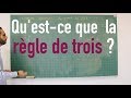 Qu'est-ce que la règle de trois ?