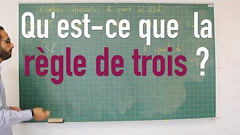 Comment se calcule la règle de trois ?