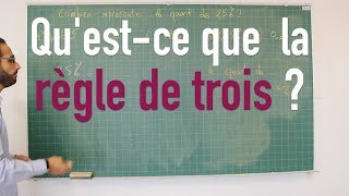 C'est quoi la règle de trois simple ?