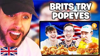 Brit Reacts to Brits Try Popeyes with Try Guy Keith!