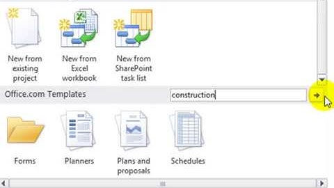 Create and use Templates in Microsoft Project
