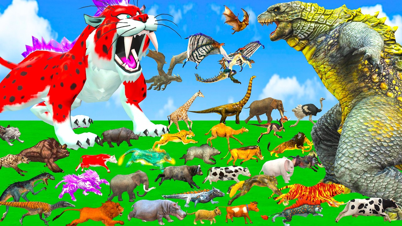 Incredible Animals Race vs Dinosaurs vs Prehistoric Mammals Speed Race Run: Who Will Win? ARBS #2026