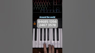 ATC - Around the world easy piano song tutorial 💃🏽#piano #song #synthesizer #tutorial #shorts