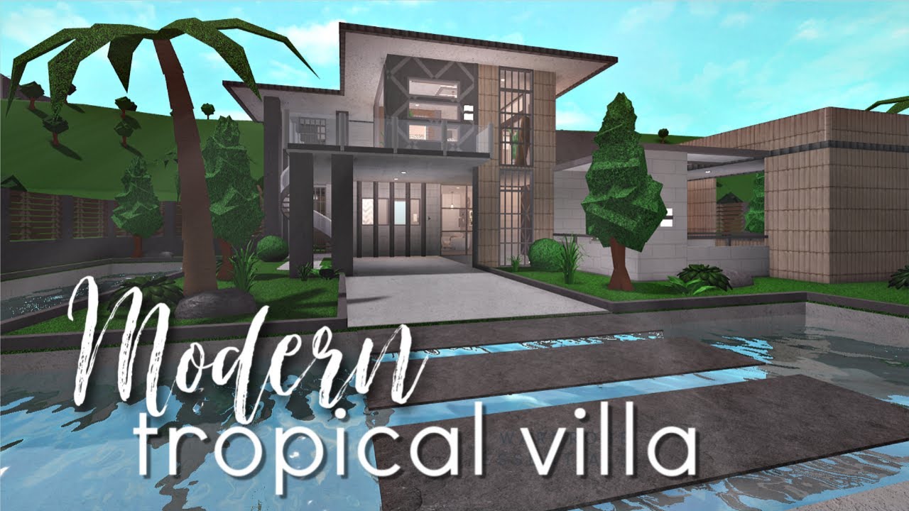 Bloxburg Modern Tropical Villa 248k Youtube