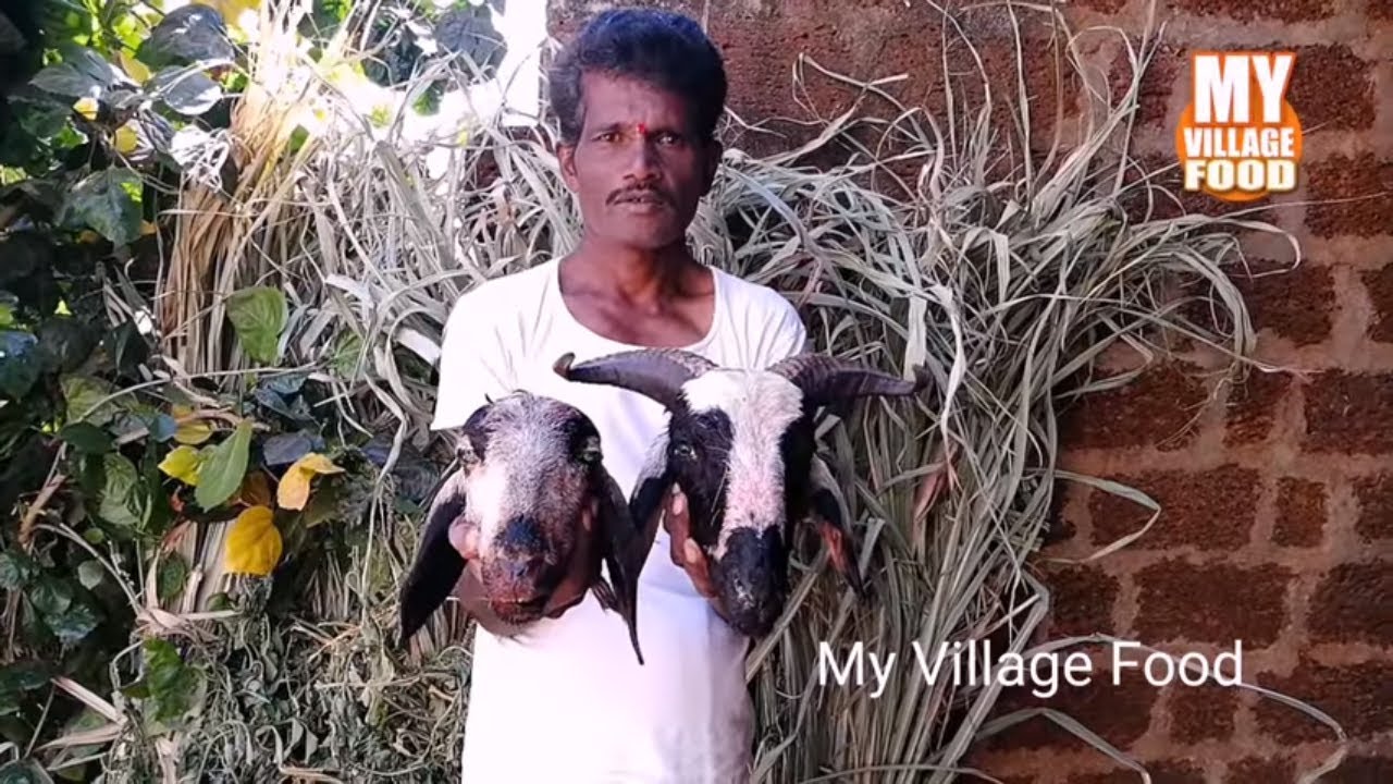 Two goat heads curry| prepared by my daddy in my village 