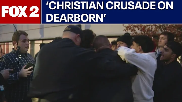 Alt-right anti-Muslim protesters clash with Dearborn residents