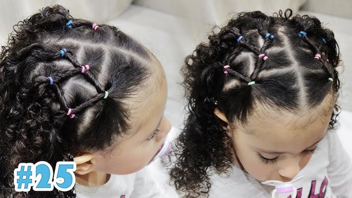 Penteado Infantil Fácil para Cabelo Cacheado DETALHE LATERAL