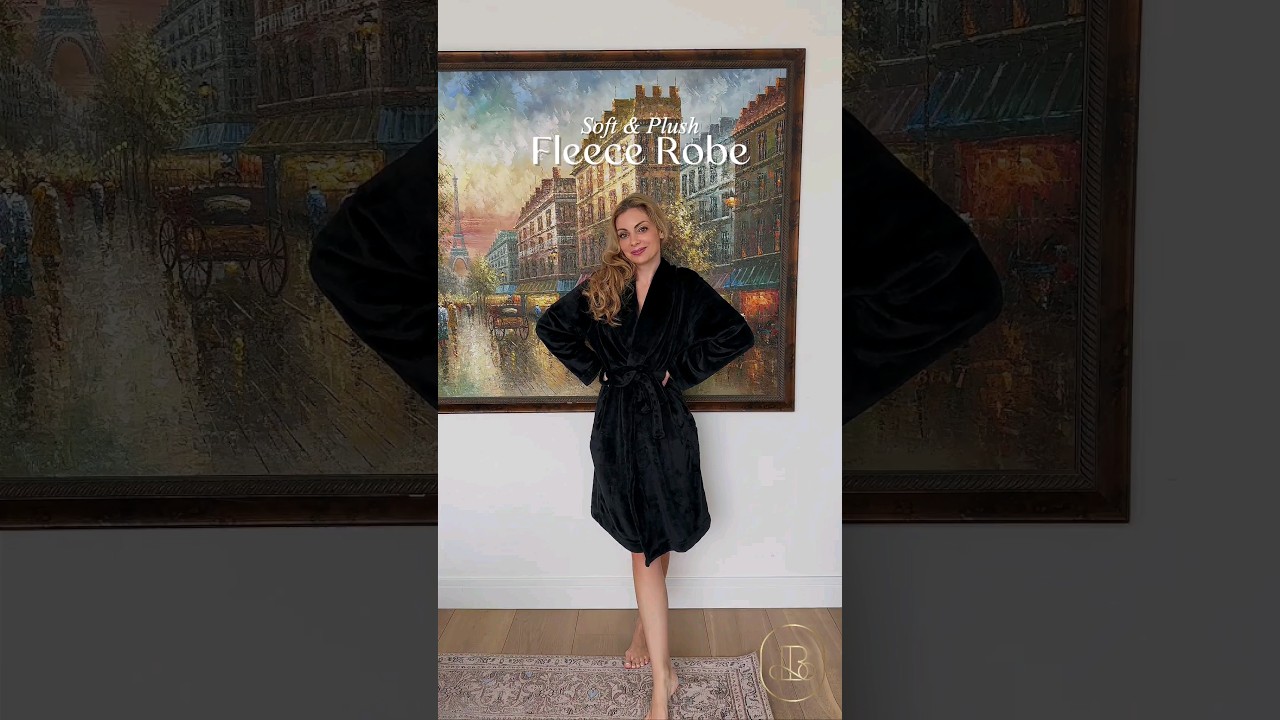 Indulge in Luxury: Fleece Shawl Collar Soft Plush Spa Robe! 🛀✨